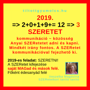 2019-es feladat: SZERETNI! Édesanyádat! - Tiltott gyümölcs